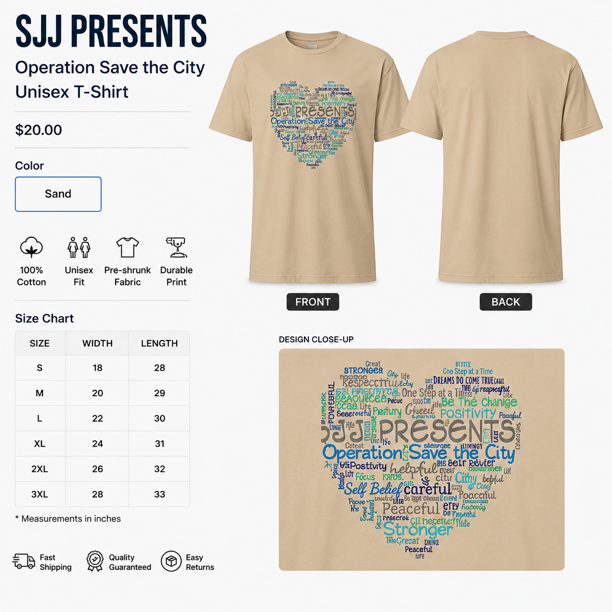 SJJ PRESENTS Operation Save the City Unisex T-Shirt