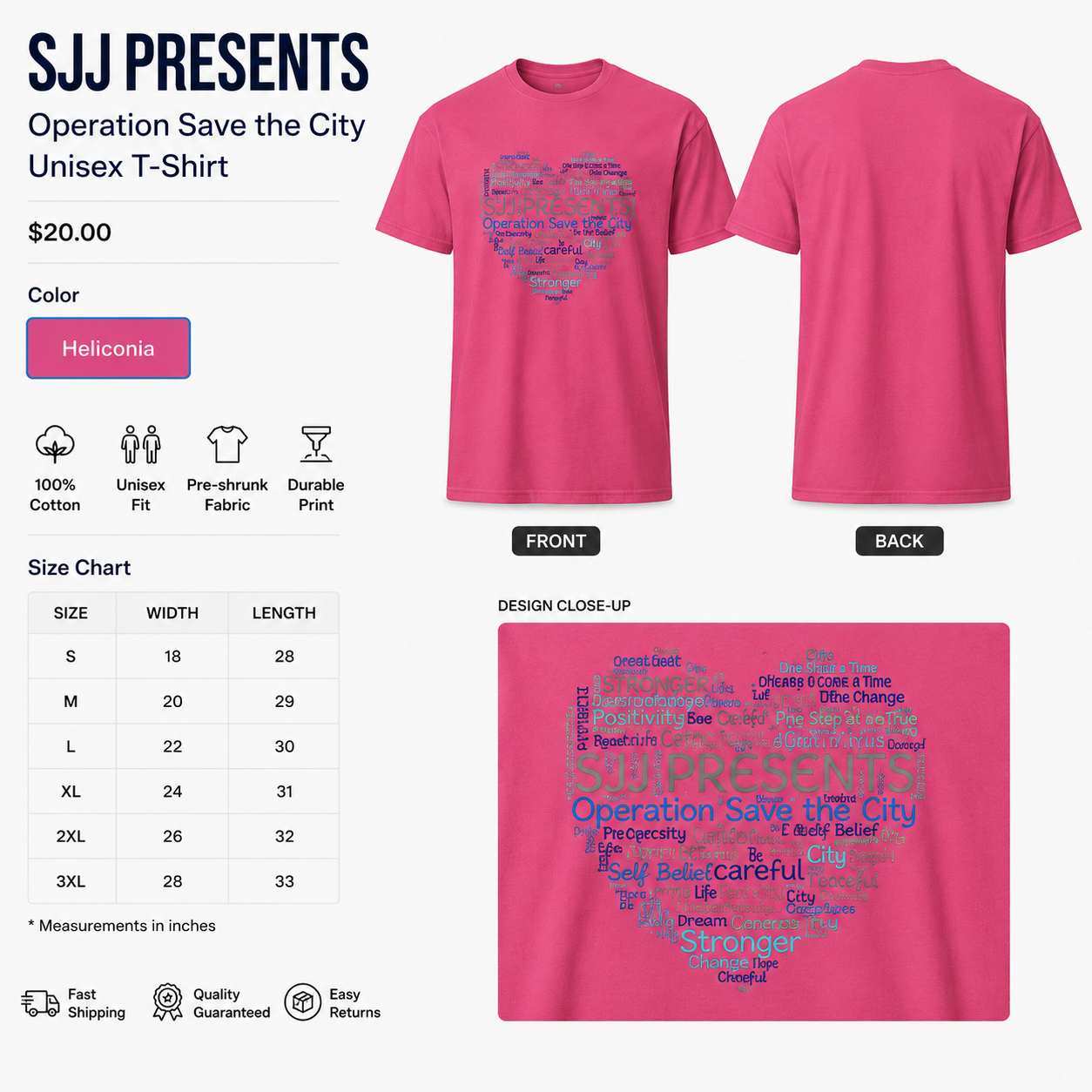 SJJ PRESENTS Operation Save the City Unisex T-Shirt