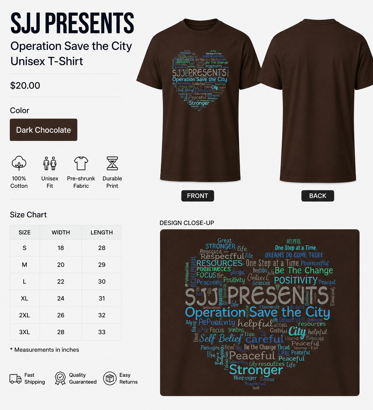 SJJ PRESENTS Operation Save the City Unisex T-Shirt