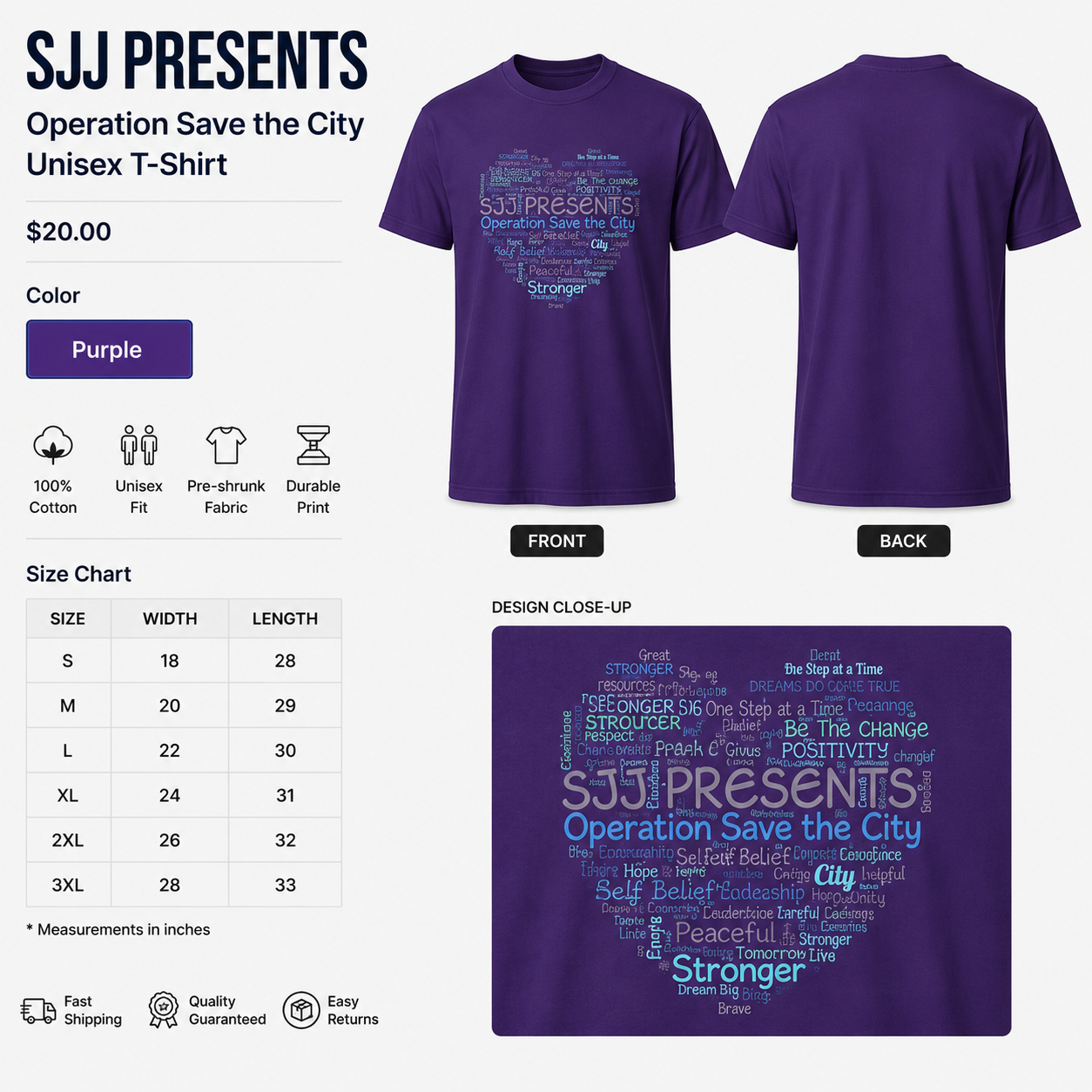 SJJ PRESENTS Operation Save the City Unisex T-Shirt